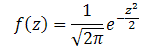 Equation of Standard Normal Distribution