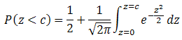 Left-Tail Area Formula