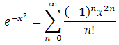 Taylor Series Representation of exp(-x^2)