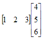 A row matrix times a column matrix